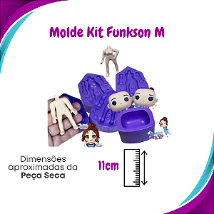 Kit Molde de Silicone Funkson M - Corpo Bipartido Masculino + Feminino + Cabeça