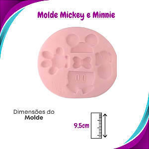 Molde de Silicone kit Mickey e Minnie - Marcela Arteira