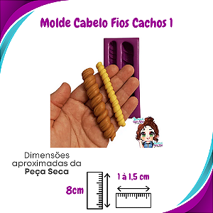 Molde de Silicone Cabelo Fios Cachos 1 - BCV