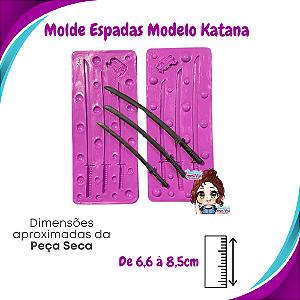 Molde de Silicone Espadas Modelo Katana - BCV