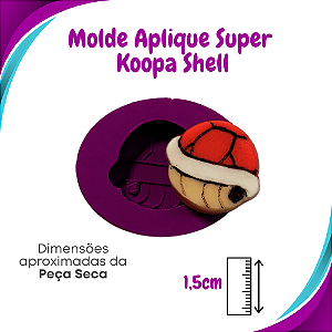 Molde de Silicone Aplique Super - Koopa Shell - BCV