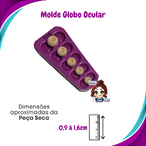 Molde de Silicone Globo Ocular - Olho 5 Tamanhos - BCV