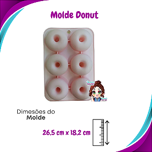 Molde de Silicone Donut - Forma de Silicone (TAM G) - Daiso