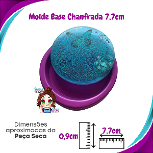 Molde de Silicone Base Chanfrada Redonda (7,7cm de diâmetro) - BCV