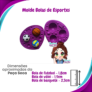 Molde de Silicone Bolas de Esportes - BCV