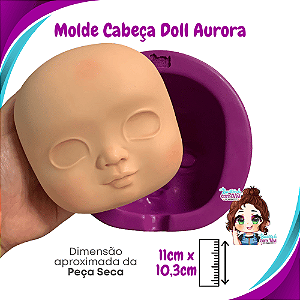 Molde de Silicone Cabeça Doll Aurora - BCV