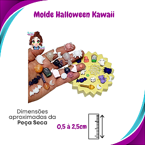 Molde de Silicone Halloween Kawaii - BCV