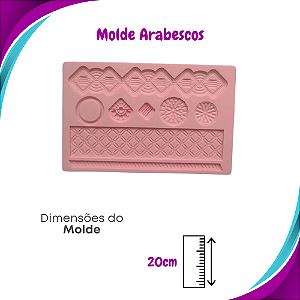 Molde de Silicone Placa N°5 Arabescos - Marcela Arteira