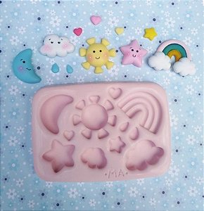 Molde de Silicone Kit Céu Cute - Marcela Arteira