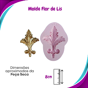 Molde de Silicone Flor de Lis Detalhada - Marcela Arteira