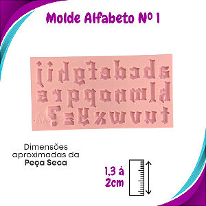 Molde de Silicone Alfabeto N°1 - Marcela Arteira