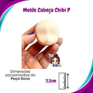 Molde de Silicone Cabeça Chibi P da Jessi - BCV