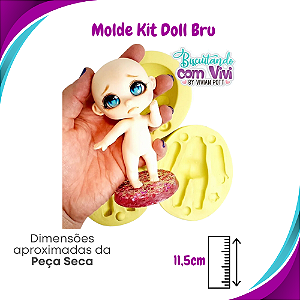 Molde Bipartido Corpo Doll Bru - BCV - biscuitandocomvivi