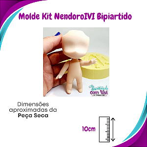 Molde de Silicone Chibi NendoroiVi - Corpo + Cabeça - BCV