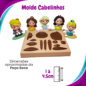 Molde de Silicone Cabelinhos - Ateliê do Molde