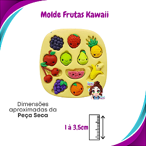 Molde de Silicone Frutas Kawaii - BCV