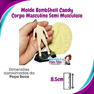 Molde de Silicone Toy Boy Candy - Corpo Masculino Semi Musculoso - BCV