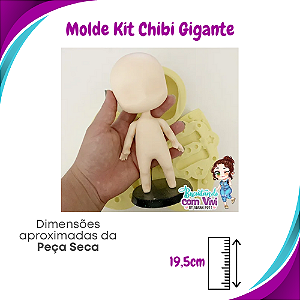 Molde de Silicone Chibi Gigante - Corpo + Cabeça - BCV