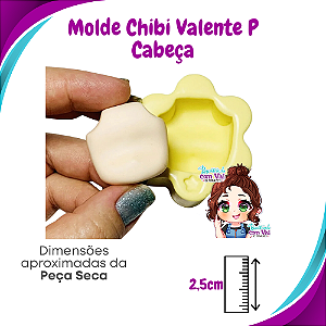 Molde de Silicone Chibi Valente P - Cabeça - BCV