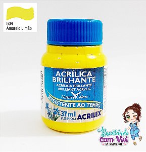 Tinta Acrílica Brilhante Acrilex - Amarelo Limão