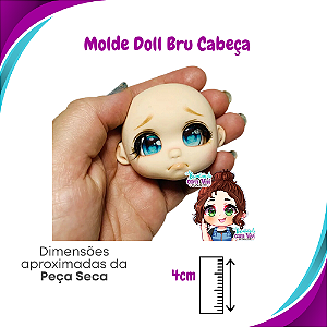 Molde de Silicone Doll Bru - Cabeça - BCV