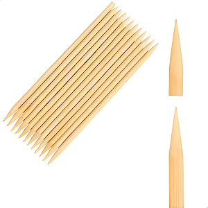 Palito de Bambu Duas Pontas p/ Cutícula 25 Und