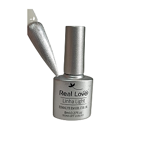 Esmalte em Gel Real Love Glitter Prata 001