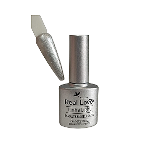 Esmalte em Gel Real Love Glitter Prata 002