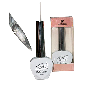 Esmalte em gel Olho de Gato Bella Rosa 15ml Cor 001 Prata