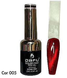 Esmalte em Gel Vermelho Rebu Transparente 05 Dafu 10 ml