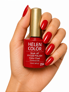 Esmalte em Gel Helen Color 10ml - Vermelho Framboesa 254