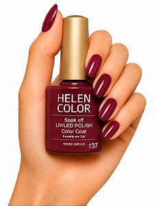 Esmalte em Gel Helen Color 10ml - Vinho Intenso 137