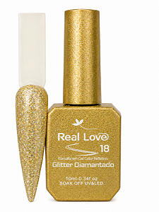 Esmalte Gel Glitter Diamantado Real Love Sem TPO - 18