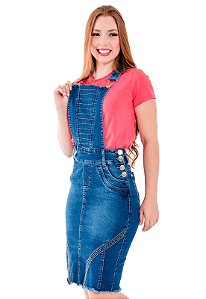 Salopete jeans moda evangélica - R$ 169.99, cor Azul #131777, compre agora