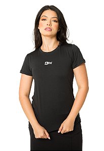 Camiseta Feminina Preta Moda Fitness Anagrom Ref.Cfit04