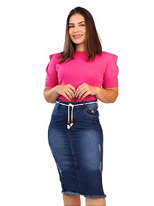 Calça Jeans Plus Size Capri Elástico Interno no Cós Best Size - E-commerce  Multimarcas Plus Size