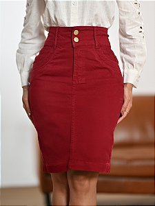 Saia Brim Vermelho Bordô Anagrom Ref.253