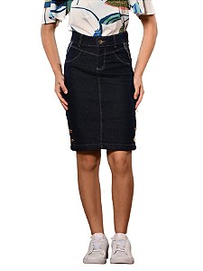 Saia Jeans Juvenil Moda Evangélica Anagrom Detalhes Avesso Ref.inf03