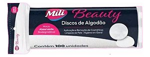 Discos de Algodão Mili Beauty 1X100