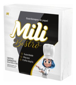 Guardanapo Folha Dupla Mili Bistrô 30X29,5cm 1X50