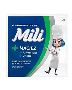 Guardanapo Folha Simples Mili 30X29,5cm 1X50