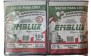 SACO PARA LIXO ALMOFADA EMBLUX 100 LITROS- FD25