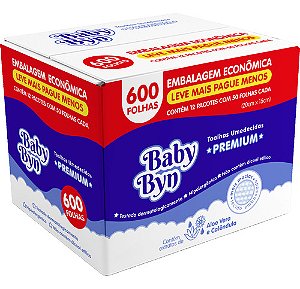 TOALHA UMEDECIDA BABY BYN PACK 600 12X50FLS