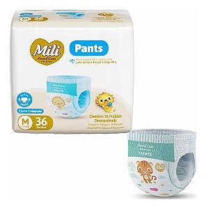 Fralda Pants Calcinha Shorts M Fácil De Vestir 36u 5 A 9,5kg