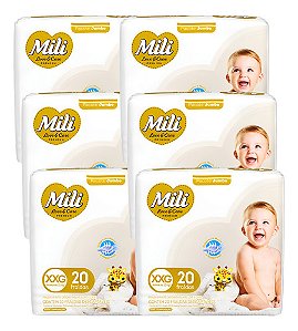 Fralda Descartável Mili Premium Tam Xxg 120 Unid - 15 A 18kg