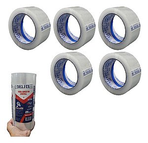 Fita Adesiva Transparente Larga Delfix 48x100 Anti Violação