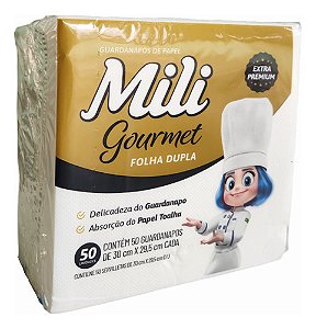 Guardanapos De Papel Mili Gourmet - Branco 50 Unidades