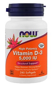 Vitamina D3 5.000 UI | 240 Softgels - NOW
