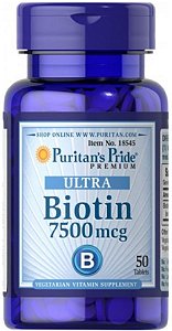Biotina ULTRA 7.500mcg | 50 Cápsulas - Puritan