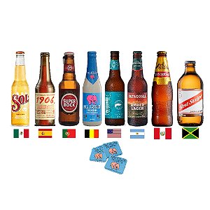 kit Cervejas Importadas P/ Presente 8 Países